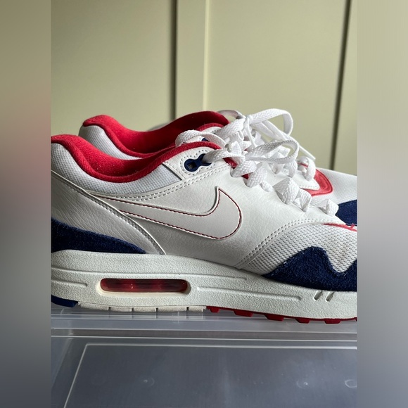 Nike Air Max 1 Red White and Blue Mens size 9 - Picture 4 of 8